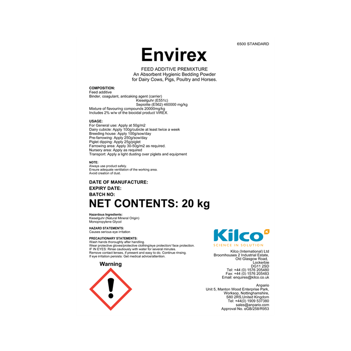 Buy Envirex - Absorbent Disinfectant Powder | Anpario Direct