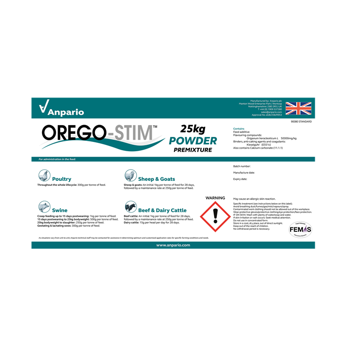 Buy Orego-Stim Powder - Oregano Oil Product | Anpario Direct